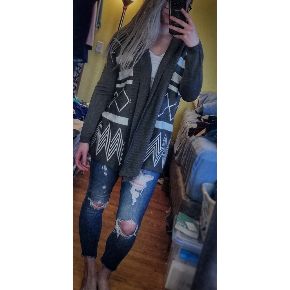 NWOT pattern sweater cardigan The Rage Boutique